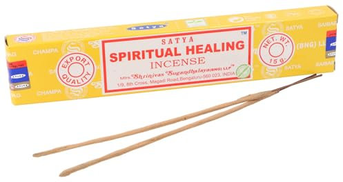 GURU SHOP Satya Incense Räucherstäbchen, Indische Räucherstäbchen 15 g - Spiritual Healing, 21x4x2 cm