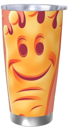 BSCKKDMN Insulated Tumbler With Lid And Straw 20 Oz,Stainless Steel Travel Coffee Mug Double Wall Tea Cup Happy Foot Leakproof Water Bottle Gifts For Women Men