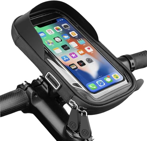 miaomiao Handyhalterung Fahrrad Wasserdicht, Handyhalter Fahrrad mit Regenhaube, 360°Drehbarem Fahrradhalterung Lenkertasche für 4.5-7 Zoll Smartphone