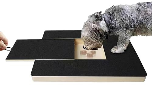 Générique Lime À Griffes pour Chiens, Grattoir À Griffes en Bois pour Animaux avec Boîte À Friandises Intégrée, Griffoir Réglable pour Chiens avec Papier De Verre, Lime À G-riffes Coulissante