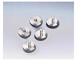 Hama 5 Geräteschrauben für Fotozubehör, Länge 8 mm, Gewinde A 1/4, Metall, Silber