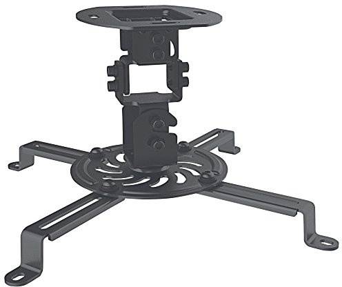 Manhattan 461184 Universal Deckenhalterung für Beamer und Projektoren ( Traglast bis zu 13,5 kg schwenkbar und rotierbar ) schwarz