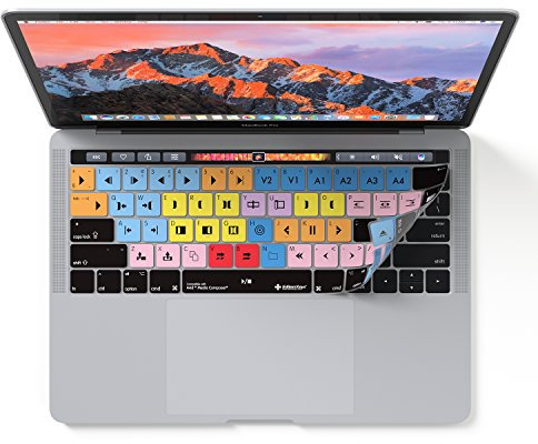 Avid Media Composer Tastaturschutz für MacBook Pro mit Touch-Bar, 13 und 15 Zoll (auch für Magic Keyboard).