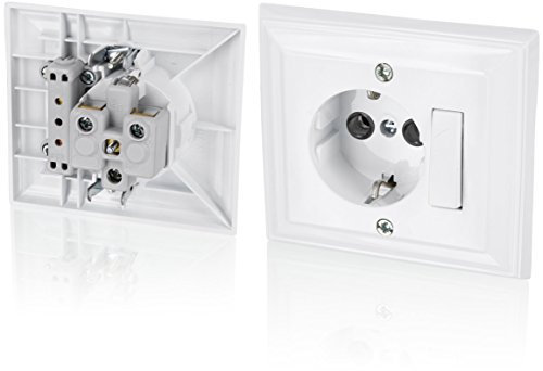 Toma de corriente empotrada, interruptor universal, todo en uno, serie G1 blanco puro