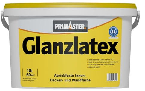Primaster Glanzlatex 10 L weiß Wandfarbe
