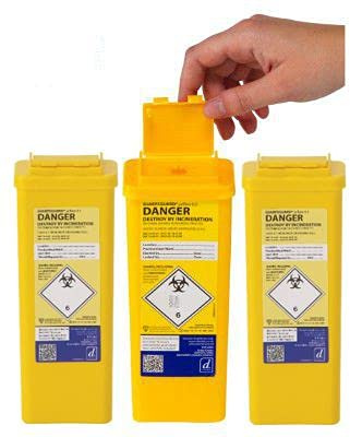 3x Sharpsguard Sharps Bin 0.5 litre - Yellow (Multi Pack)
