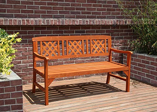 BIRCHTREE Outdoor Home 3 Seat Chair Garden Porch Bench Indoor Seater Wood Wooden Spruce Frame Patio Deck Park Yard Furniture WGB01 Natural