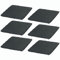 Novaliv 6x Schieferplatten I quadratisch I 20x20x0,5 cm I Sushi Servierplatten Untersetzer Käseplatte Tischplatz Schiefer Geschirr Platzset Schiefer