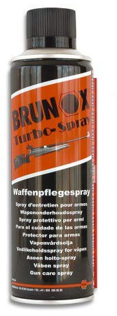 Brunox Lubricante 300 ml Spray Ideal para Armas, escopetas, Pistolas, Mantenimiento, Airsoft, Caza, Fusil, Rifle 23031 + Portabotellas de Regalo