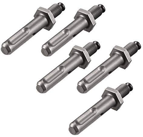 Bohrfutter Adapter 3/8 Zoll Gewinde ohne Schlüssel (M10 x 15 mm) Adapter Bohrfutter mit Rundschaft für Schlagschrauber, 5er Pack