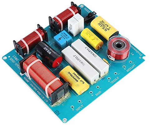 Sutinna Diviseur de fréquence Audio 3 Voies, Filtre croisé de Haut-Parleur 300W avec Protection Contre Les surintensités adapté à la scène DIY KTV