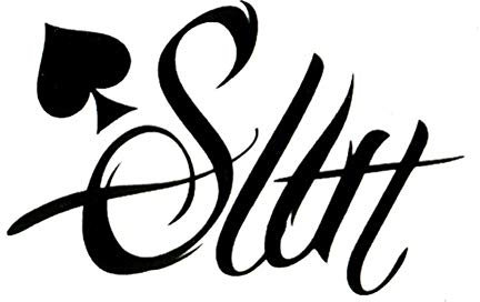 EROSPA® Tattoo-Bogen temporär/Sticker - Slut Schlampe - 10,5 x 6 cm