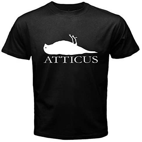 Atticus Alternative Rock T-Shirt Short Sleeve Top Graphic Tee Printed T-Shirt for Men Black L
