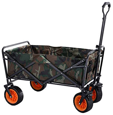GLJ Bollerwagen faltbar Faltbares Garten-Nutzfahrzeug, Tragbarer Touren-Geländewagen, Familien-Einkaufswagen mit Rädern, Robust und Langlebig, mit Einem Gewicht von 100 Kg (Color : Style 1)