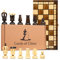 Schach Schachspiel Set klappbares Schachbrett mit Schachfiguren aus Holz 34 cm - Chess Board Spiel für Kinder und Erwachsene Reiseschach hochwertig und edel Holzschach Traditionell