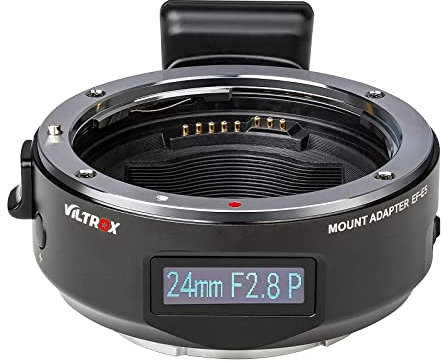 Viltrox Autofokus Adapter EF-E5 kompatibel mit Canon EF/EF-S Objektiv auf Sony E-Mount Kamera A9 A7 A6400, Konverter mit CDAF/PDAF Fokus, OLED Bildschirm EXIF Datenübertragung