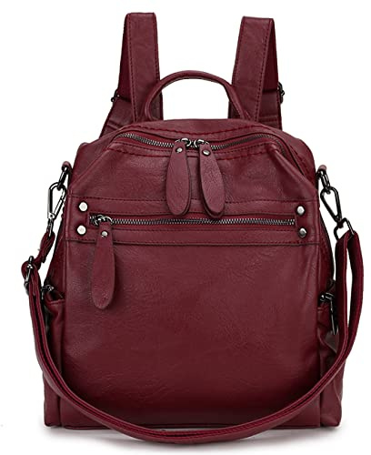 MayBlosom Damen Rucksack Elegant Kunstleder Cityrucksack 3-in-1 Tragemodus | 8,5 Liter Volumen, 5 Fächer, abnehmbarer Schultergurt, leicht 0,8 kg, Büro, Uni, Reisen, Berufstätige, Studentinnen