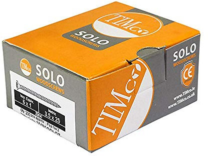 TIMCO Vis à bois Solo - 5,0 x 35 - Zinc plaqué - Boîte de 200