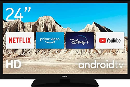 Nokia 24 Zoll (60cm) HD Ready Fernseher Smart Android TV (AV Stereo, WiFi Triple Tuner - DVB-C/S2/T2, Netflix, Prime Video, Disney+) Amazon Exclusive - HNA24GV210 - 2022