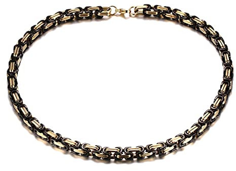 Skcess Herrenarmband Schwarzes Gold,Armreifen Titan-Und-Edelstahl Männer Armband 8Mm