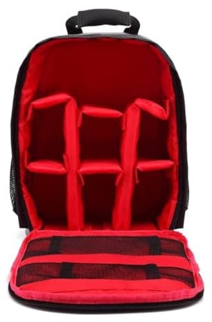 Andoer Zaino fotografico, Zaino per Fotocamera Professionale digitale DSLR, piccolo riflesso a specchio, impermeabile, leggero, multifunzione, traspirante, 33 x 26,5 x 12,5 cm