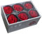 Générique VERDISSIMO Rose Stabilisée Bouton X6 / diametre de 5cm (Rouge)