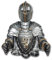 Toilettenpapierhalter, mittelalterliche Statue, Ritter, Gothic, Badezimmer, Deko, Handtuchhalter