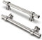 FURNIWARE Pack of 10 Cabinet Handles, Hardware Drawer Pulls Kitchen Cabinet Door Handles Pull for Kitchen Dresser Drawer Bathroom, Brushed Nickel,128mm(5 Inch) Hole Center