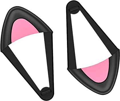 predolo 2 Stück abnehmbare -Befestigung, Stereo-Headset-Dekoration, anbringbares Zubehör, dekorativ, leicht, süß für Kopfhörer, Schwarz Rosa [video game]
