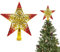 Christmas Tree Topper Star Vintage Lightweight Classic Plastic Hollow Out Xmas Decoration Ideal Christmastide Decor for Nativity Celebrations Ornament