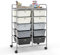 TANGZON 10 Drawers Storage Cart, Rolling Utility Cart with Lockable Wheels, Multipurpose Mobile Organizer Trolley for Home Office Stationery Beauty & Salon (Gradient Grey)