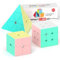 Vdealen Zauberwürfel Set Speed Cube von 2x2 3x3 Pyramide Zauberwürfel Original, Magic Cube für Anfänger und Fortgeschrittene, Geschenk für Kinder Teenager Erwachsene(Macaron)