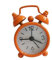 MagiDeal 4X Mini Schöne Analog Twin Uhr für Schlafzimmer Dekoration Orange