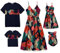 PATPAT Familien Partnerlook Set – Hawaii Sommer Outfit für Mama, Papa, Kinder – Strandkleidung Familie – Mutter Tochter Kleid & Vater Sohn T-Shirt – Matching Outfit Urlaub & Fotoshooting