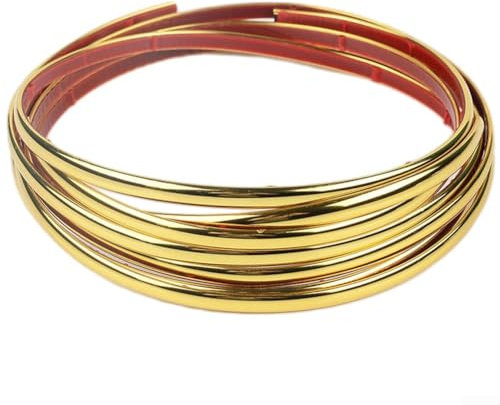 Eckschutzleiste für Wände, 0 8 cm x 5 m, doppelter Schutz für Spiegel und Möbel (Gold)