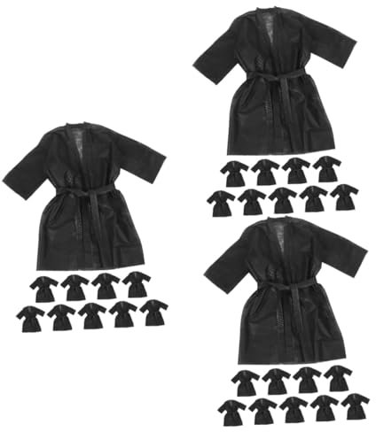 SUPVOX 30 Pièces Peignoir Jetable Jupe De Bain Unique Jupe De Unique Robes De Salon Peignoir Spa Peignoir De Bain Fournitures De Salon Peignoir Fumant Tissu Non Tissé Black