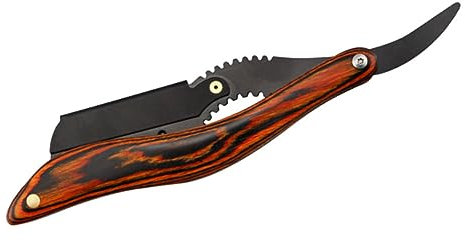 FRCOLOR Rasoir Bois Avec Tête Inoxydable Léger Et Pratique Pour Barbe Et Cheveux Pour Voyager