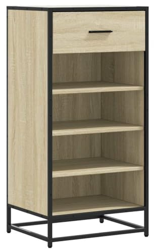 vidaXL Schuhregal Sonoma-Eiche 48x38x97,5 cm Holzwerkstoff