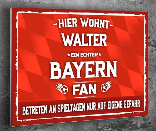 Metallschild Aluminiumerbund Lustiger Spruch Deko Artikel Sport Verein Geschenkidee Männer Club Fußball Fan in verschiedenen Größen Personalisiert