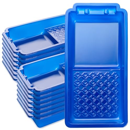 Mister Rui 4 Inch Paint Tray Liners, 15 Pack, Plastic Paint Trays, Small Paint Trays for Painting