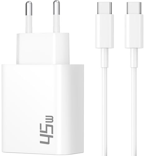 45W Chargeur Rapide USB C pour Google Pixel 9/9a/9 Pro XL Fold, 8/Pro/8a/7/7a/6/6a, iPhone 16 16e 15, MacBook, Samsung S25 S24 S23 Ultra, USBC PD GaN Adaptateur Type C Chargeur Prise + 2M Câble