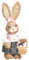 Generisch Stroh Osterhase handgemacht - Deko-Osterhase zur Osterdekoration - Strohfiguren für Ostern - Deko-Hase aus Stroh - süßes Hasenpaar - Hasenfiguren 32 cm (B)