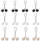 Hijab-Pins, 12pcs Hijab-Stifte für Frauen, 1,3 x 0,8 Zoll U-Form Zinklegierung Hijab-Pins mit Perlen, einfach zu verwenden Schalnadeln zum Sichern von Hijabs, Schals und Schals, Schalstift