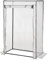 Serra Outsunny con rete in PE, porta, serra in acciaio a prova di inverno, serra per balcone, giardino, casa per pomodori 101 x 50 x 150 cm, serra per pomodori, ortaggi, fiori, bianco
