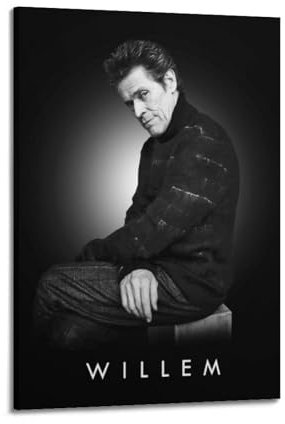 UWASCISF Willem Dafoe Poster Leinwand Bild Moderne Kunst Bild Poster für Schlafzimmer (50 x 75 cm)