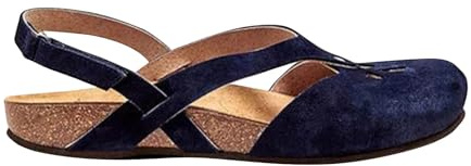 HAOLEI Zapatos Verano Mujer,Sandalias Mujer Comodas Hueco Sandalias Ajustable con Hebilla Casual Sandalia de Planas con Punta Cerrada Moda Minimalismo Zapatillas Comodas de La Playa