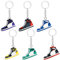 Clyhon Porte-Clés Sneaker, 6 Pièces Porte Clés de Chaussures de Sport, Mini Porte Clés Chaussures de Basket-ball, Porte Clef Footballpour Hommes Femmes Enfants Cadeaux
