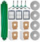 Odashen 16 piezas de repuesto para iRobot Roomba Plus 505/405 Combo de accesorios de aspiradora, 1 cepillo principal, 4 cepillos laterales, 3 filtros, 4 paños de fregona, 4 bolsas de polvo