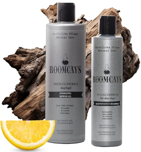 Duschgel und Shampoo für Männer mit Natürlichen Inhaltsstoffen, Frei von SLS und Mineralölen (1, Gel + Shampoo)