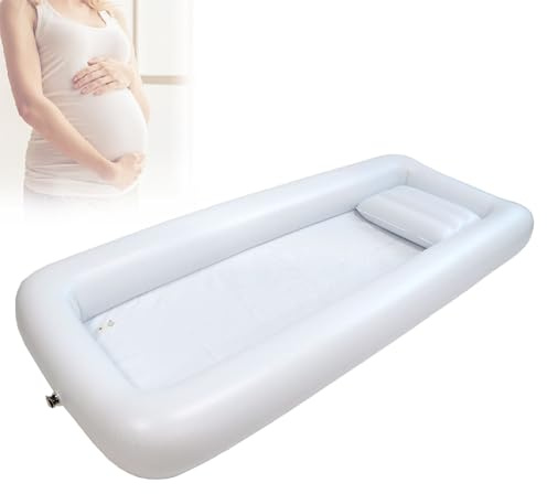 UEGFSIJRF ​Fortschrittliche aufblasbare Badewanne for Duschen, faltbares medizinisches Duschbecken-Set mit Luftkissen for das Baden im Bett for Erwachsene und ältere Menschen